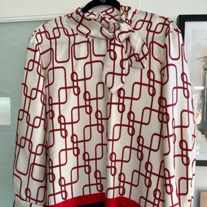 Zara Tie Neck Blouse, NWT, XL